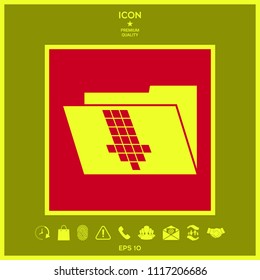 Folder down arrow icon