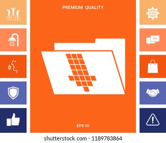Folder down arrow icon