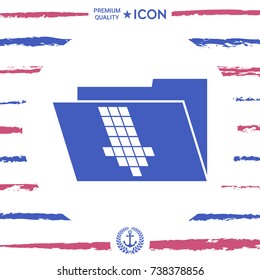 Folder down arrow icon