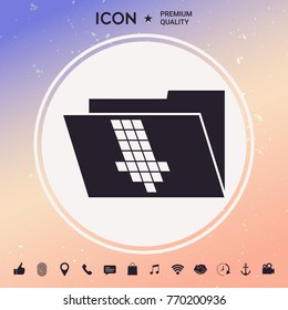 Folder down arrow icon