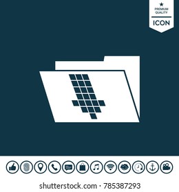 Folder down arrow icon