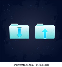 folder download concept vector illustration