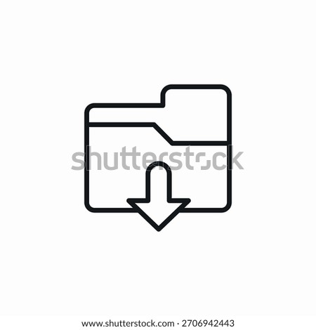 folder download icon sign vector