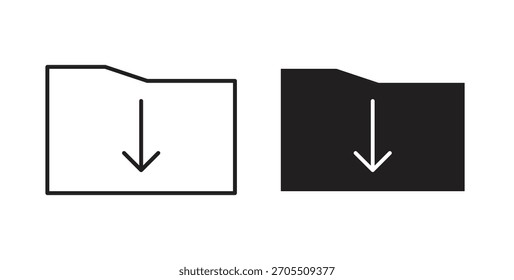 Ícones de download de pasta para usar web design,ilustração logo.Symbol.
