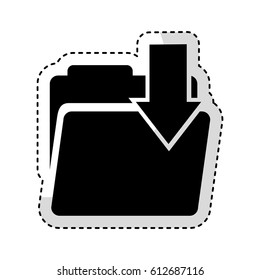 folder download isolated icon