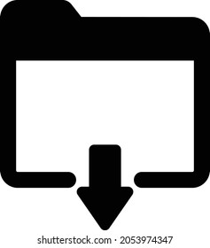 Folder download Isolated Vector icon which can easily modify or edit

