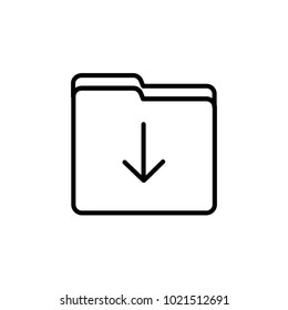 folder download outline icon