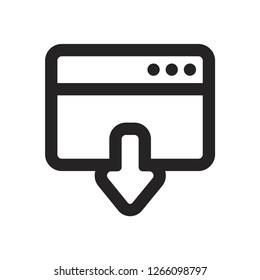 Folder download vector icon