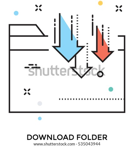 Folder Downloading Vector Icon