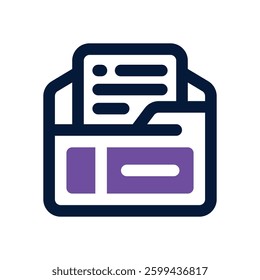 folder dual tone icon. Sleek and modern vector icon for websites, mobile apps, marketing materials, and corporate design. Fully scalable and ready to use.
