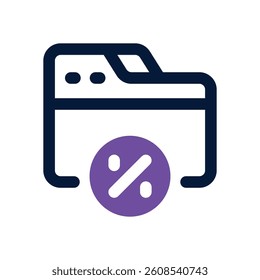 folder dual tone icon. Sleek and modern vector icon for websites, mobile apps, marketing materials, and corporate design. Fully scalable and ready to use.