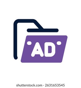 folder duotone icon. Sleek and modern vector icon for websites, mobile apps, marketing materials, and corporate design. Fully scalable and ready to use.