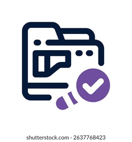 folder duotone icon. Sleek and modern vector icon for websites, mobile apps, marketing materials, and corporate design. Fully scalable and ready to use.