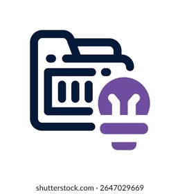 Icono de carpeta de duotono. Icono de Vector elegante y moderno para Sitios web, App móviles, materiales de marketing y diseño corporativo. Totalmente escalable y listo para usar.