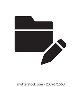 folder edit pencil icon sign symbol