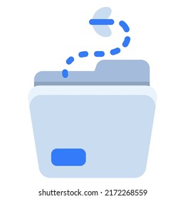 folder empty state single isolated icon with flat style