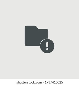 Folder error vector icon illustration sign
