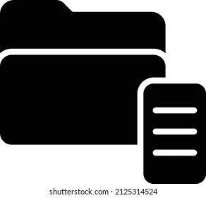 Folder Fiiles Icon. Material Sign And Symbol. Simple Illustration For Web Design Element.