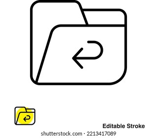Folder File Archive Vector Outline Icon