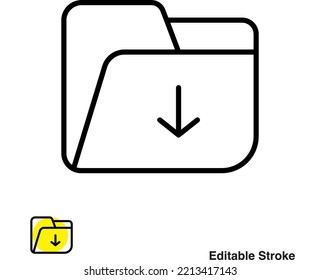 Folder File Archive Vector Outline Icon