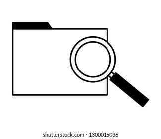 folder file data magnifying glass