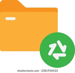 Folder File Document Icon Vector Flat Illustration