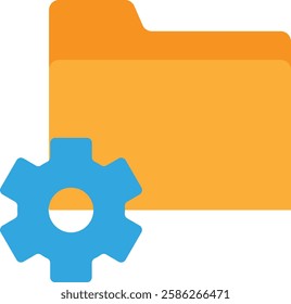 Folder File Document Icon Vector Flat Illustration
