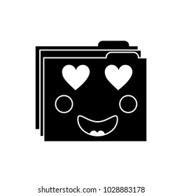 folder file document kawaii character