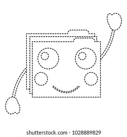folder file document kawaii character