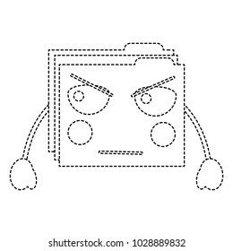 folder file document kawaii character