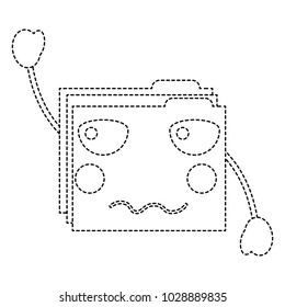 folder file document kawaii character