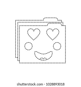 folder file document kawaii character