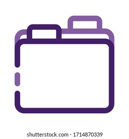 folder file document line style icon vector illustration design