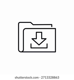 Ordner Datei herunterladen Symbol Vektor