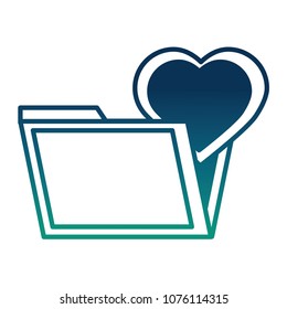 folder file heart in love romantic social media