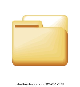 folder file icon golden style
