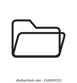 Folder file icon line