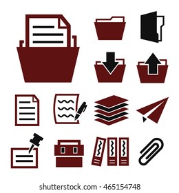 folder, file icon set
