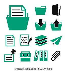 folder, file icon set