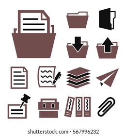 folder, file icon set