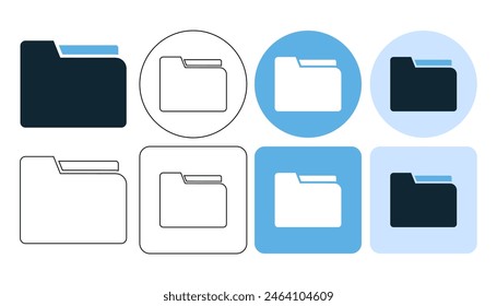 folder file icon symbol ui and ux design, glyphs and stroke line icon	