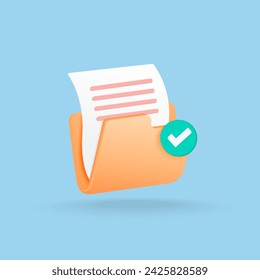 Folder with file icon vector