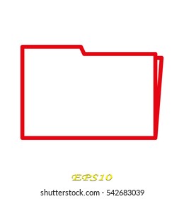 folder, file, icon, vector illustration eps10