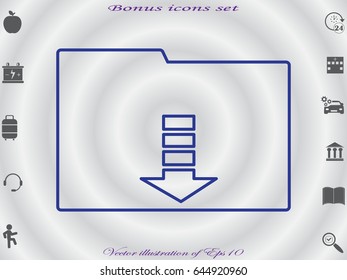 folder, file, icon, vector illustration eps10