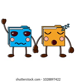 folder file kawaii cartoon friendly