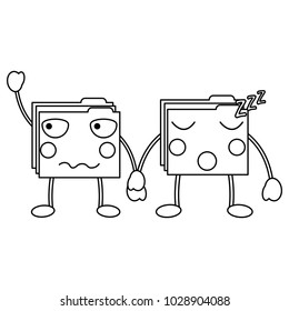 folder file kawaii cartoon friendly