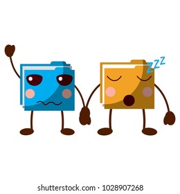 folder file kawaii cartoon friendly
