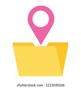 folder file location pin social media
