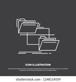 folder, file, management, move, copy Icon. Line vector symbol for UI and UX, website or mobile application
