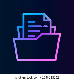 Folder, file nolan icon. Simple thin line, outline vector of project management icons for ui and ux, website or mobile application